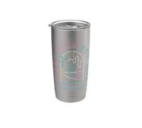Miami Vice Florida Retro Flamingo Vaso térmico de acero inoxidable de doble pared