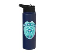 Miami Vice For Life Airbrush Pocket Hit Badge Stainless Steel Insulated Water Bottle