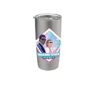 Miami Vice Let’s Hit It Airbrush Diamond Vaso térmico de acero inoxidable de doble pared