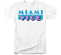 Miami Vice Logo Neon NBC 80s TV Show Camiseta Adulto Camiseta