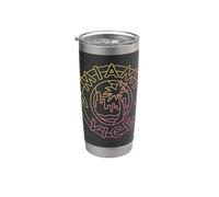 Miami Vice Neon Airbrush Palm Tree Vaso térmico de acero inoxidable de doble pared