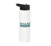 Miami Vice Neon Block Logo Stainless Steel Insulated Water Bottle