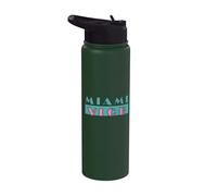 Miami Vice Neon Block Logo Stainless Steel Insulated Water Bottle