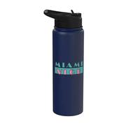 Miami Vice Neon Block Logo Stainless Steel Insulated Water Bottle
