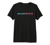 Miami Vice Neon Split Logo Camiseta Premium