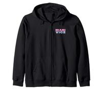 Miami Vice Retro Airbrush Front & Back Sudadera con Capucha