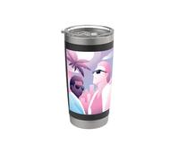 Miami Vice Retro Airbrush Front & Back Vaso térmico de acero inoxidable de doble pared