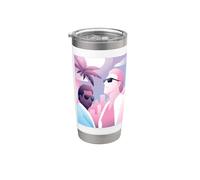 Miami Vice Retro Airbrush Front & Back Vaso térmico de acero inoxidable de doble pared