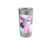 Miami Vice Retro Airbrush Front & Back Vaso térmico de acero inoxidable de doble pared