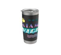 Miami Vice Retro Airbrush Logo Vaso térmico de acero inoxidable de doble pared