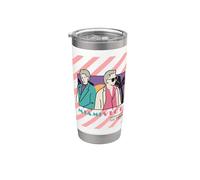 Miami Vice Undercover 1984 Retro Stripes Vaso térmico de acero inoxidable de doble pared