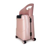 MiaMily Equipaje de Mano de 4 Ruedas con Asiento para niños con cinturón de Seguridad, Bolsillo Impermeable, asa Ajustable y Cuerpo Duro con Capacidad de 43 litros, Rosa Polvoriento, Jeden Rozmiar,