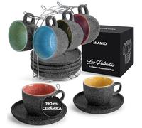 MIAMIO - 6 tazas capuchino de cerámica (190 ml) - Las Palmitas