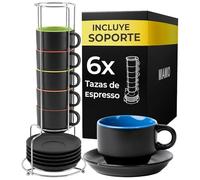 MIAMIO - 6 tazas de espresso (75 ml) - Le Papillon Collection (Multicolor)