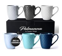 MIAMIO - Set de 6 tazas de café (350 ml) - Palmanova (Azul)
