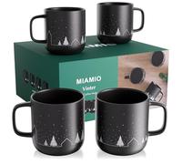 MIAMIO Tazas de Navidad Set de Tazas de Café con Diseño Minimalista de Vacaciones - Set de 4 (500 ml) / Apto para Lavavajillas y Microondas - Colección Vinter