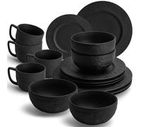 MIAMIO - Vajilla 16 piezas/vajilla de cerámica moderna/vajilla/juego para 4 personas - Colección Oasis