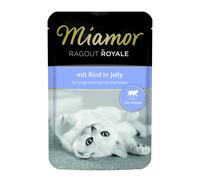 Miamor 100gx22 Ragout Royale Jelly Kitten Carne de res Bolsas de porciones