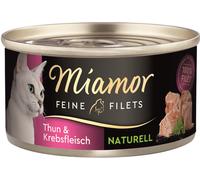 Miamor 80gx24 Finos Filetes Natural Atún & Carne de Cangrejo