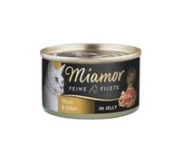 Miamor Feine Filetes en gelatina - comida húmeda para gatos con atún y queso lata 6x100g