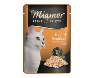 MIAMOR Filetitos Pollo-Atun Gelat. Sobre 24x100g