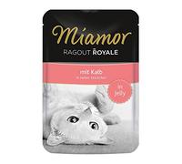 MIAMOR - Ragout Royale in Jelly | Comida húmeda en Jalea para Gatos Adultos. Alimento Completo en Bolsa Fresca sin Soja, colorantes ni conservantes | 22 x 100 g de Ternera
