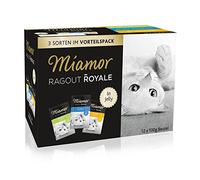 miamor RAGOUT ROYALE - Paquete de 4 cajas de 12 x 100 g con pollo, atún, conejo, jalea