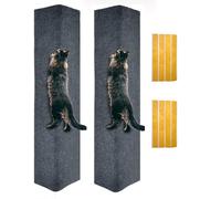MIAOGE[200 cm x 40 cm] Tapete Autoadhesivo para rascar Gatos, Alfombra para rascar Gatos, reemplazo de Torres para Gatos (Gris Oscuro, 2 Unidades)