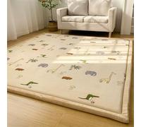 Miaogoo Alfombra de terciopelo coral de 3 cm de grosor, alfombra antideslizante para sala de estar, dormitorio, salón, guardería, alfombra de tatami suave para yoga y ejercicio (animal, 120 x 200 cm)