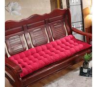 Miaogoo Cojín grueso para banco de jardín, tumbona para interiores y exteriores, con correas antideslizantes, cojín grueso para silla reclinable, ventana bahía, entrada (170 x 53 x 8 cm, rosa)