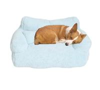 Miaogoo Sofá cama mullido para gatos y perros, cama extraíble para mascotas con bordes elevados, sofá cama calmante y acogedor tapete de dormir para perros con parte inferior antideslizante (90 x 52 x