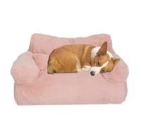 Miaogoo Sofá cama mullido para gatos y perros, cama extraíble para mascotas con bordes elevados, sofá cama calmante y acogedor tapete de dormir para perro con parte inferior antideslizante (90 x 52 x