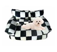 Miaogoo Sofá cama mullido para gatos y perros, cama extraíble para mascotas con bordes elevados, sofá cama calmante y acogedor tapete de dormir para perro con parte inferior antideslizante (90 x 52 x