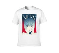 MIAOJUESI NERV Neon Genesis Evangelion Ayanami Rei Anime Men's Graphic T Shirt Size XXL