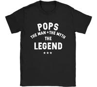 MIAOJUESI Pops The Man Mens T-Shirt For Dad Birthday Present Size S