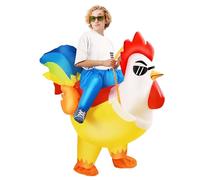 MIAOKE Aufblasbares Hühnerkostüm para Erwachsene | Leicht zu Tragen & Schnell Aufblasbar | Komisches Partykostüm für Fasching, Halloween, Geburtstag, Tier-Themen-Events