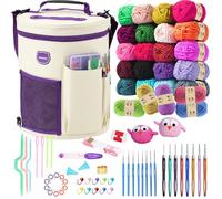 MIAOKE kit de ganchillo para principiantes, adultos y niños, amigurumis y ganchillo, inicio con hilo suave y bolsa
