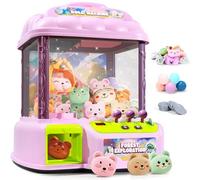 MIAOKE - Máquina de Garras Grande para Niños, Consola de Juegos Arcade Electrónica con Sonido Ajustable, Regalo de Cumpleaños Infantil, Incluye 30 Juguetes, 24 Monedas de Juego y 20 Huevos Sorpresa