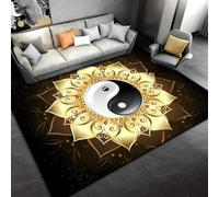 MIAOKEJIA Alfombra 3D Tai Chi Yin Yang Lotus para Dormitorio, decoración del hogar, baño, Sala de Estar, sofá, Mesa de Centro, balcón, Alfombra Antideslizante