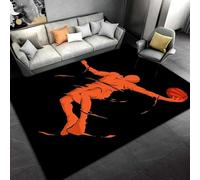 MIAOKEJIA Alfombra con Grafiti Amarillo para Jugador de Baloncesto, decoración del hogar, baño, Sala de Estar, sofá, Mesa de Centro, balcón, Alfombra Antideslizante