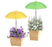 MIAOLLUN Ángulos Ajustables De 24" Sombrillas Para Plantas Al Aire Libre Sombrilla De Jardín Para Planta En Maceta, Cubierta De Sombra De Sombrilla De Planta De Jardín De 40" De Altura Para,2pcs