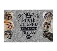 MIAOMANSENSTORE Felpudo Entrada casa Shih Tzu Doormat, Shih Tzu Shitzu Perro No Hay Necesidad de Llamar Sabemos Que estás aquí Bienvenido Doormat Decoracion Hogar