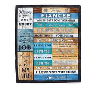 MIAOMANSENSTORE Manta Personalizada para mi Hija de mamá papá Este Viejo Lobo te ama Hija cumpleaños graduación Navidad Manta de Lana Personalizada