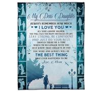 MIAOMANSENSTORE Manta Personalizada para mi mamá de Parte de mi Hija. Lobo. Siempre serás tu niñita. Mamá. Día de la Madre. Cumpleaños Manta Polar Personalizada.