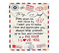 MIAOMANSENSTORE Manta Personalizada para mi tío, de Sobrino, Sobrina, te Amo, Abrazos, Correo aéreo, Carta, cumpleaños, Día del Padre, Navidad, Acción de Gracias, Manta Polar Personalizada