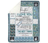 MIAOMANSENSTORE Regalos Personalizados para Mimi de nietas y Nietos. Manta Que abrazamos. Regalos Florales. Regalo de cumpleaños para Mimi. Regalos. Manta Polar Personalizada.