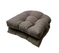 Cojines para Sillón, Juego de 2 Cojines de Mimbre para Sillas de Interior y Exterior Cojines de Asiento Capitoné Muebles de Mimbre para Patio Cojines(Dark Gray)