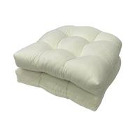 Cojines para Sillón, Juego de 2 Cojines de Mimbre para Sillas de Interior y Exterior Cojines de Asiento Capitoné Muebles de Mimbre para Patio Cojines(Off White)