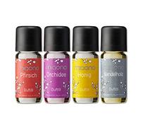 Miaono - Juego de aceites aromáticos - Relajación - Melocotón, orquídea, miel, madera de sándalo - Aceite aromático para quemador de aromas y difusor