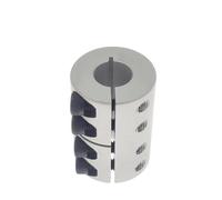 MIAOSHE 1 Uds acoplamiento rígido D32L45 acoplador de eje de abrazadera de doble orificio 32mm de diámetro 45mm de longitud Acoplamiento de servomotor paso a paso Manguito de eje(8X10mm)